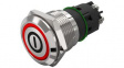 82-6152.2113.B001 Illuminated Pushbutton 1CO, IP65/IP67, LED, Red, Maintained Function