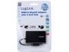 UA0173, Адаптер USB / Fast Ethernet с хабом USB; USB 3.0, LOGILINK