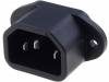 6162.0040, Разъем: питания AC; IEC 60320; C14 (E); гнездо; "папа"; 10А; 250ВAC, Schurter