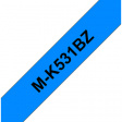 MKE-531BZ Этикеточная лента 12 mm черный на синем