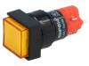 V16F-11Z-O, Переключатель: кнопочный; 2; SPDT; 3A/250ВAC; 2A/24ВDC; оранжевый, Onpow