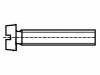 1128558 Винт; M4x10; Головка: цилиндрическая; Шлиц: прямой; сталь; цинк
