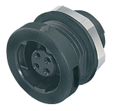 09 4712 00 04, Panel-mount female receptacle Poles 4 1 A 125 VAC/VDC, Binder