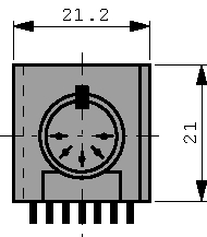 MAB 7 SH-L, Electric coupler receptacle 7 Poles, Hirschmann