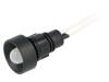 LW-D10-230AC Индикат.лампа: LED; вогнутый; 230ВAC; Отв: O13мм; IP40; пластмасса