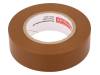 PLH-N10-19-20/BN, Лента: электроизоляционная; W:19мм; L:20м; D:0,13мм; коричневый, PLYMOUTH