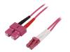 FP4LS01, Разъем: световодный; patchcord; LC, SC; на защелки; Кат: OM4; "папа", LOGILINK