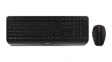 JD-7000GB-2 GENTIX Wireless Keyboard and Mouse, 2000dpi, FR France/AZERTY, USB, Black