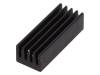 ICKSMDN21SA, Радиатор: штампованный; черный; L:21мм; W:8мм; H:6мм; 33К/Вт, Fischer Elektronik