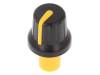 GMN-4P-YL, Ручка; с указателем; ABS; Диам.оси:6мм; O16x14,4мм; черный, SR PASSIVES