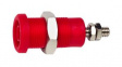 72930-2 [10 шт] Panel Mount Banana Jack for Sheathed Plugs, 4mm, Red, 36A, 1kV, Nickel-Plate