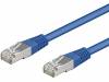 SF/UTP5-CCA-150BL Patch cord; SF/UTP; 5e; многопров; CCA; ПВХ; синий; 15м