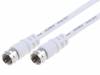 CABLE-F/F-20, Кабель; 20м; вилка F, с обеих сторон; с двойным экраном; белый, Goobay