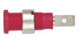 72922-2 Sheathed Safety Socket, 2mm, Red, 10A, 600V, Nickel-Plated
