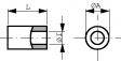 LL3260-02,5 Spacer sleeves 2.5 mm 6 mm