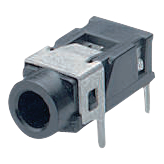 MX-387GL-C, Jack Panel Socket, Horizontal, 3.5 mm, 3 Poles, Marushin Electric