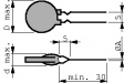 B59995-C160-A70 PTC-резистор с выводами 13 Ω 160 °C