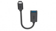 F2CU036BTBLK Adapter, USB-C Plug - USB-A Socket