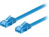 96306 Patch cord; U/UTP; 6a; многопров; Cu; ПВХ; синий; Дл.кабеля:1м