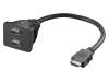 68783, Разветвитель сигнала HDMI; гнездо HDMI x2,вилка HDMI; 0,1м, Goobay