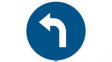 306910 Go Left, Floor Sign, Round, White on Blue, Polyester, Mandatory Action, 1pcs