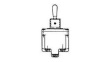 4TL153-1 Toggle Switch, 4PDT, Latched, 20A, 28VDC