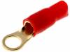 30.4700-62, Наконечник: кольцевой; M8; 16мм2; позолота; изолированный; красный, ACV