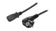 PXT101EUR IEC Device Cable DE Type F (CEE 7/7) Plug - IEC 60320 C13 2m Black