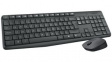 920-007931 Keyboard and Mouse, 800dpi, MK235, US English with €, QWERTY, Wireless