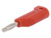FK 15 S NI/1/RT, Вилка; "банан" 4мм; 32А; 70ВDC; красный; с осевым гнездом 4мм, Schutzinger