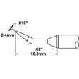 STTC-140 Паяльный наконечник Долотообразное изогнутый, длина 16,0 мм