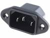 6162.0045, Разъем: питания AC; IEC 60320; C14 (E); гнездо; "папа"; пайка; 10А, Schurter