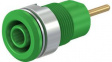 23.3010-25 Safety Socket 4mm Green 24A 1kV Gold-Plated