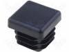 FIX-ST-20X20BK, Заглушка; для профилей; H:16,5мм; Мат-л: ПВД; L:20мм, FIX&FASTEN