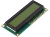 NPC1602LRU-GWT-H Дисплей: LCD; алфавитно-цифровой; STN Positive; 16x2; LED; PIN:16