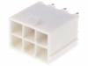 039288060 5566-06A-210, Гнездо; провод-плата; "папа"; PIN:6; 4,2мм; THT; Mini-Fit Jr; 600В, Molex