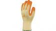 VE730OR09 Polycotton Knitted Gloves Size=9 Yellow - Orange
