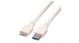 11998877 USB Cable USB-A Plug - USB Micro-B Plug 3m White