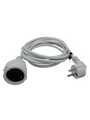 RND 465-00969, Mains Cable Type F (CEE 7/4) - Type F (CEE 7/3) 5m White, RND Connect
