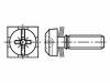 3366757 Винт; M4x8; Головка: цилиндрическая; Шлиц: Pozidriv, прямой; сталь