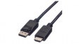 11.44.5782 Video Cable, Green, DisplayPort Plug - HDMI Plug, 1920 x 1200, 3m