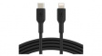 CAA003BT1MBK Cable USB-C Plug - Apple Lightning 1m Black