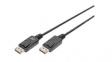 AK-340103-020-S Video Cable, DisplayPort Plug - DisplayPort Plug 2m