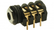 CL13345 / S4/BBB/PCC/WNB GOLD Jack panel socket diam. 6.35 mm black 3 poles