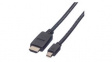 11.99.5791 Video Cable, Mini DisplayPort Plug - HDMI Plug, 1920 x 1080, 2m