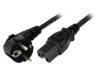 SN313-3/10/5.0B, Кабель; угловая вилка CEE 7/7 (E/F), IEC C15 "мама"; 5м; черный, LIAN DUNG