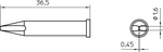 XT ASL, Soldering tip Chisel shaped 1.6 mm, Weller