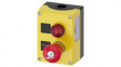 3SU1802-0NA00-2AB2  Emergency Stop Switch Assembly with Indicator, 1NC + 1NO, Red / Yellow, 10 A, 24