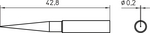 XNT 1LHS, Soldering tip Conical, long shape 0.2 mm, Weller