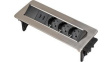 1396200113 In-Desk Outlet Strip 3x Type F (CEE 7/3)/USB - Type F (CEE 7/4) Silver 2m